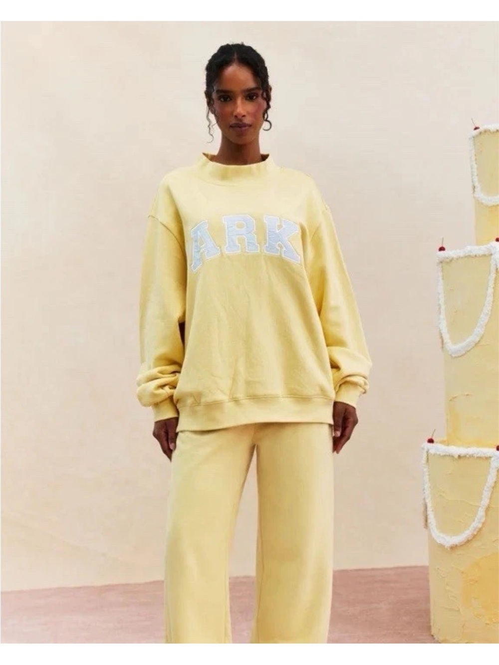 Parke Heritage Varsity Mockneck Birthday Banana Cream Yellow Sz S/M Presale